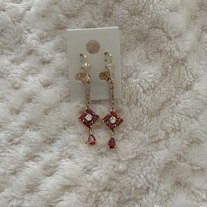 Citrine and gold earrings